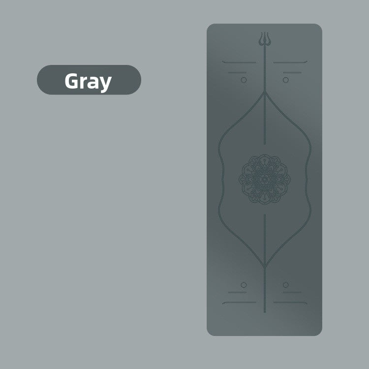 Professional Non-Slip Rubber Yoga Mat with Laser Lines