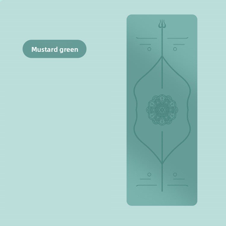Professional Non-Slip Rubber Yoga Mat with Laser Lines