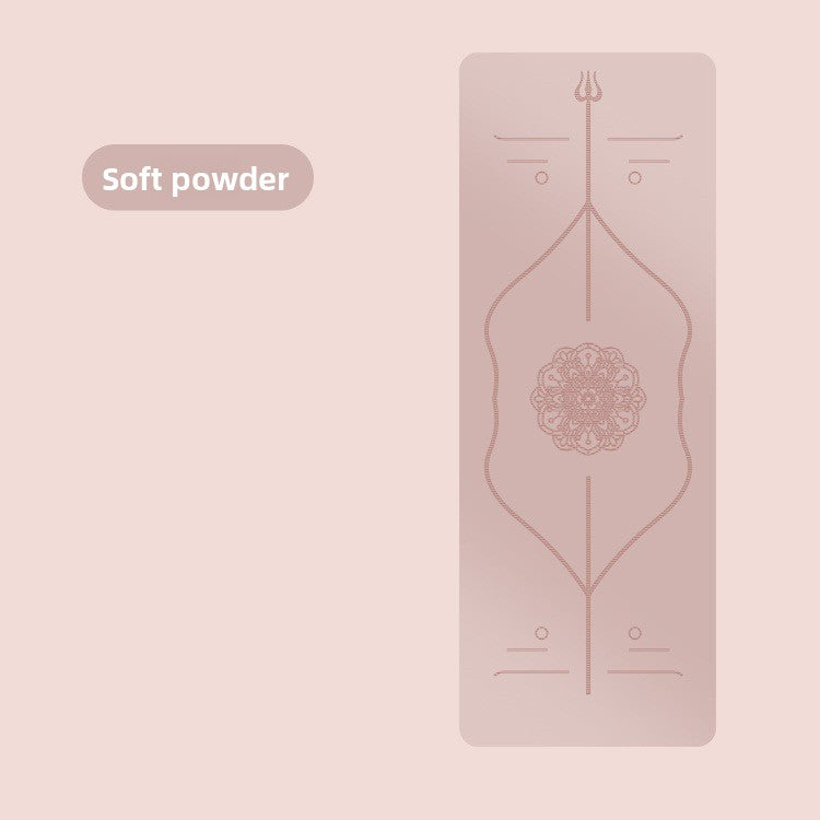 Professional Non-Slip Rubber Yoga Mat with Laser Lines