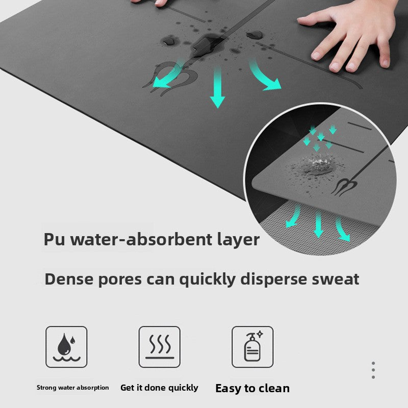 Professional Non-Slip Rubber Yoga Mat with Laser Lines