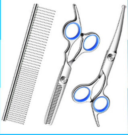 Professional Pet Grooming Scissors Set with Steel Comb