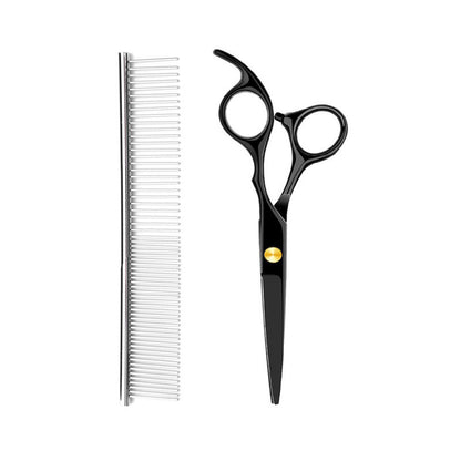 Professional Pet Grooming Scissors Set with Steel Comb