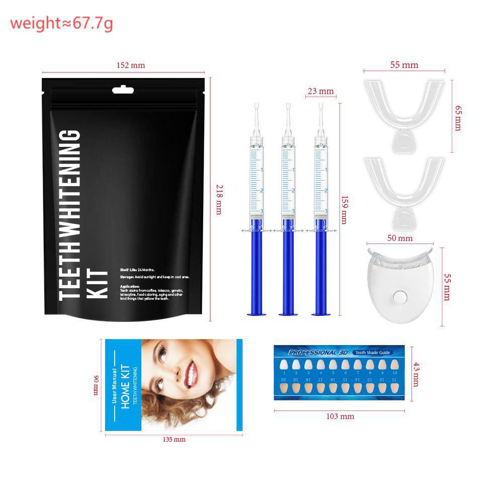 Professional Teeth Whitening Kit with LED Light and Gel