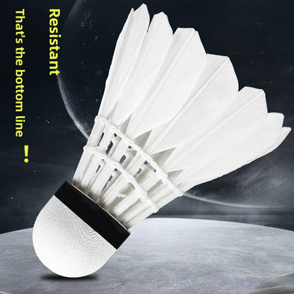 Professional Training Badminton Shuttlecocks Goose Feather 12 Pack