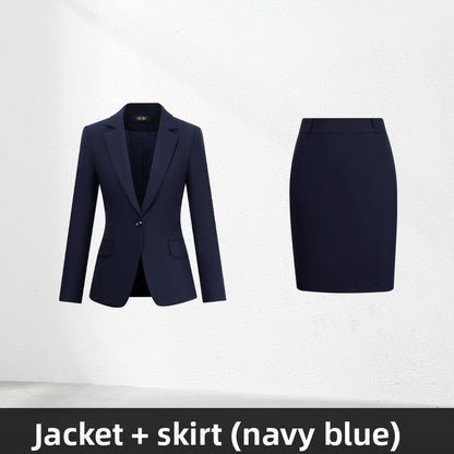 Professional Women's Suit Set with Skirt or Pants