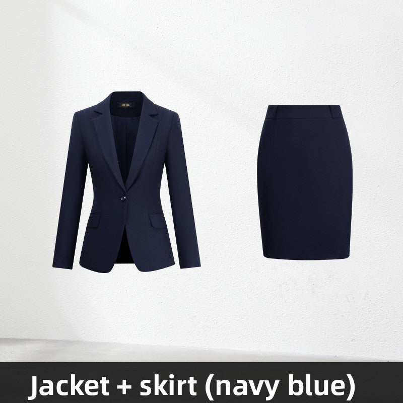 Professional Women's Suit Set with Skirt or Pants
