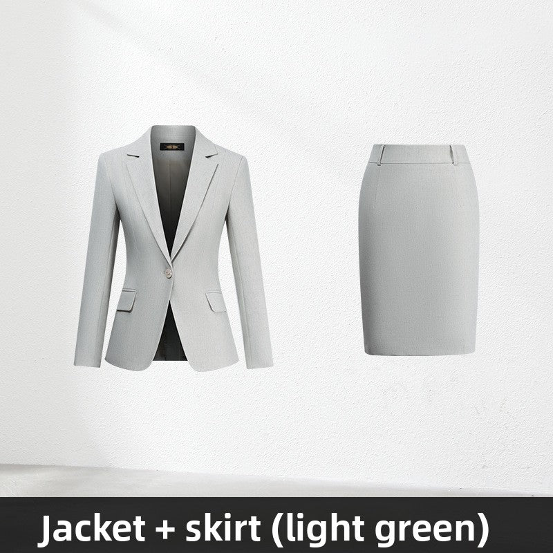 Professional Women's Suit Set with Skirt or Pants