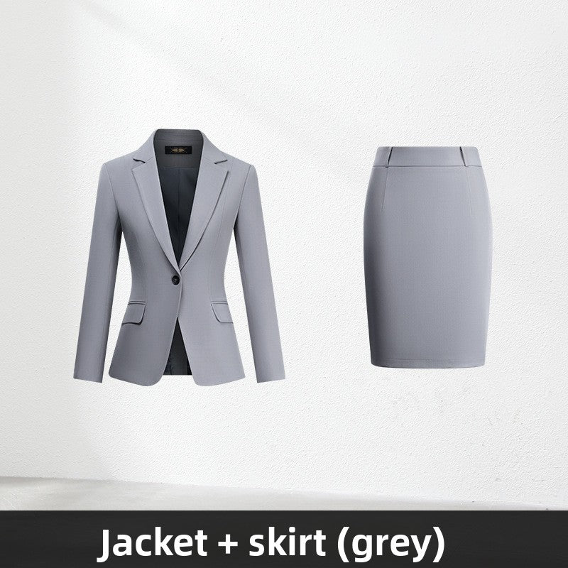 Professional Women's Suit Set with Skirt or Pants