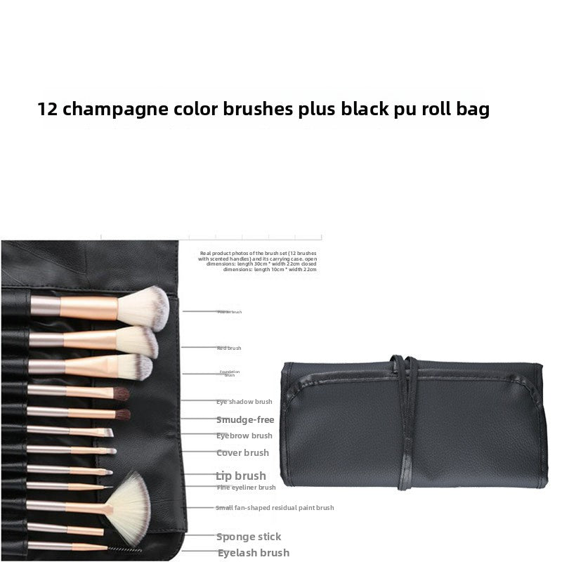 Professional Wooden Handle Makeup Brush Set (12/18/24 Pieces)