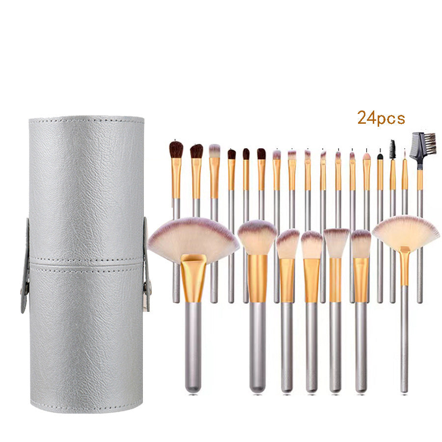 Professional Wooden Handle Makeup Brush Set (12/18/24 Pieces)