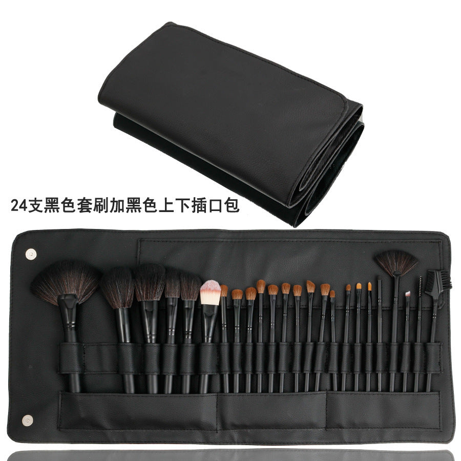 Professional Wooden Handle Makeup Brush Set (12/18/24 Pieces)