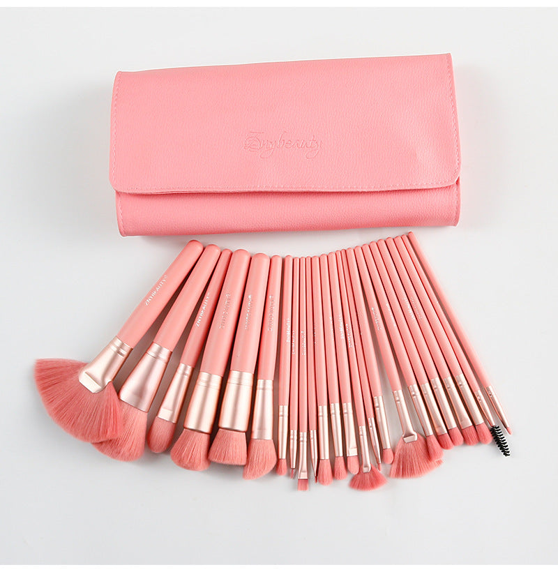 Professional Wooden Handle Makeup Brush Set (12/18/24 Pieces)