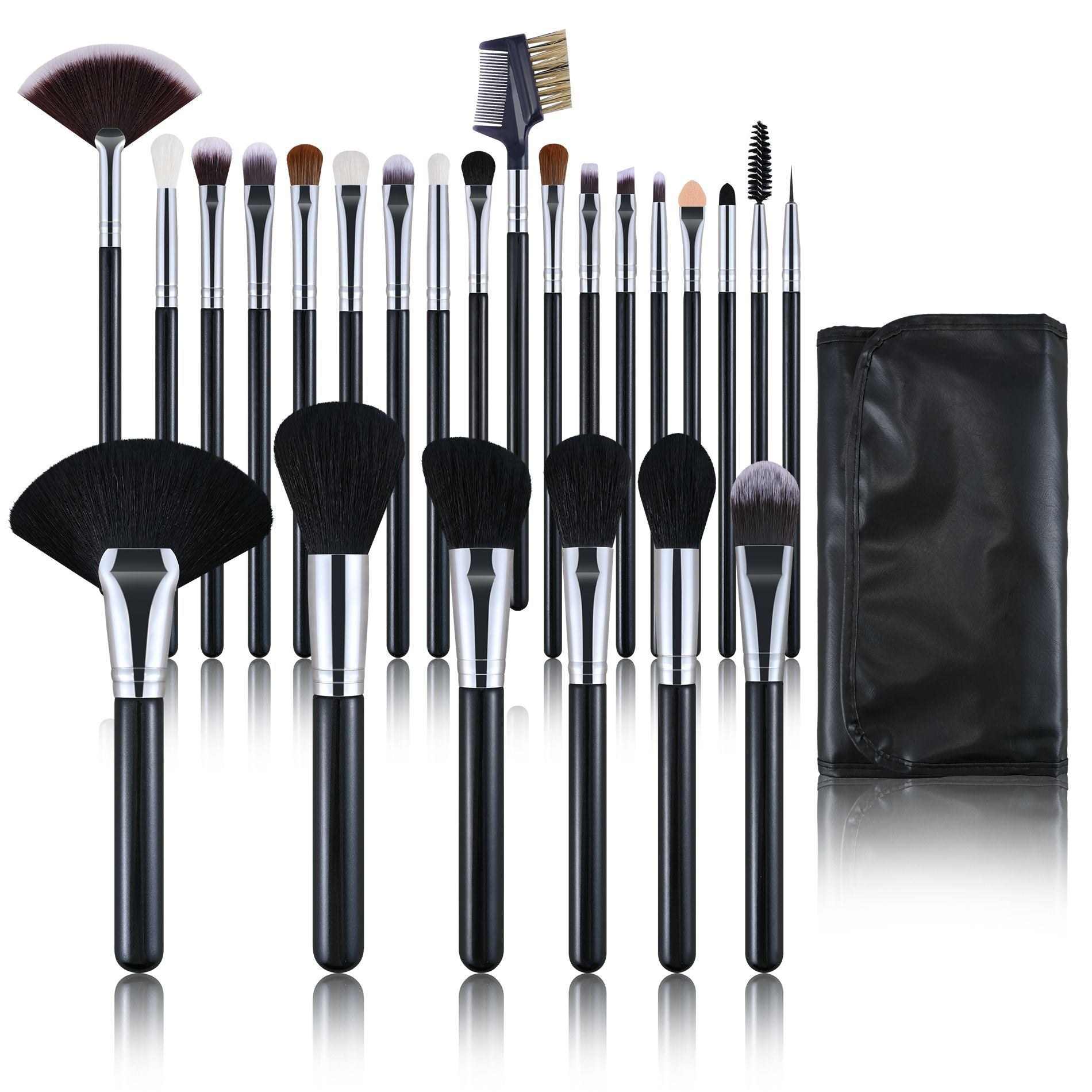 Professional Wooden Handle Makeup Brush Set (12/18/24 Pieces)