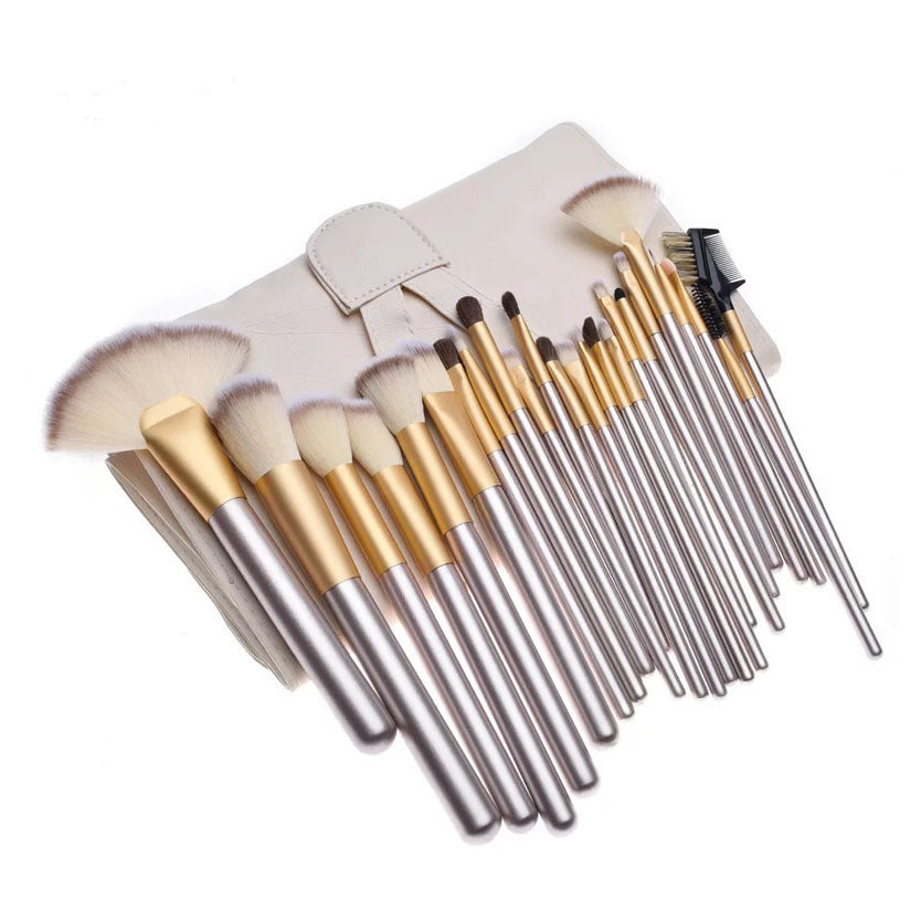 Professional Wooden Handle Makeup Brush Set (12/18/24 Pieces)