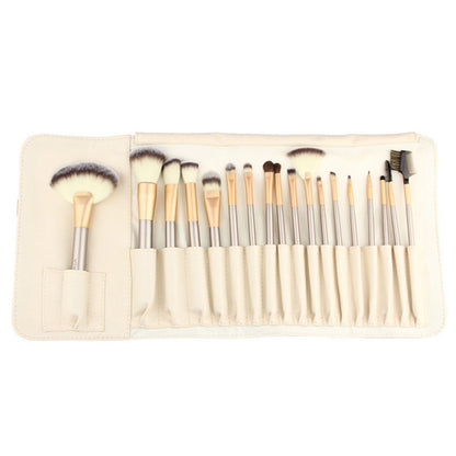 Professional Wooden Handle Makeup Brush Set (12/18/24 Pieces)