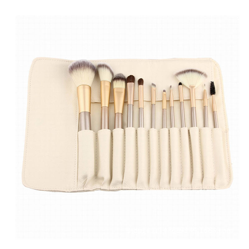 Professional Wooden Handle Makeup Brush Set (12/18/24 Pieces)