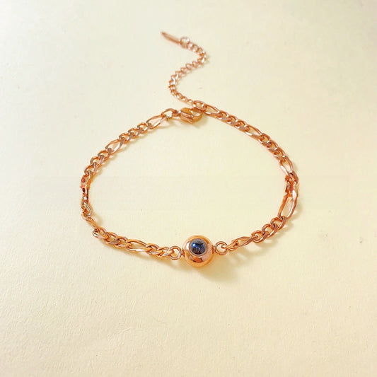 Projection new titanium steel couple bracelet