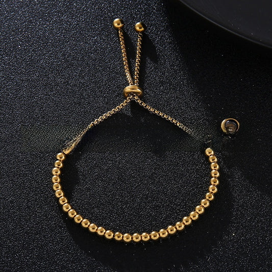 Projection new titanium steel couple bracelet