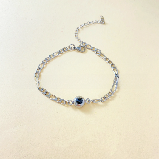 Projection new titanium steel couple bracelet
