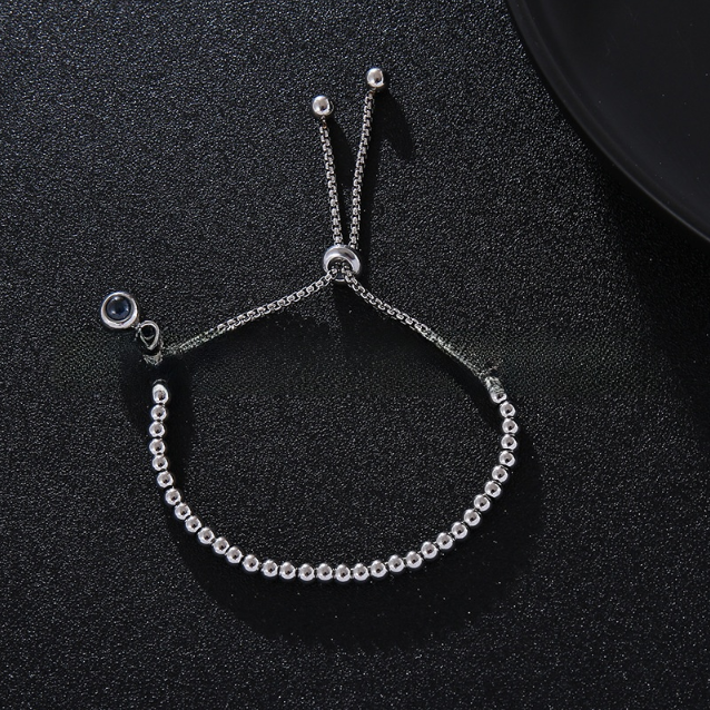 Projection new titanium steel couple bracelet