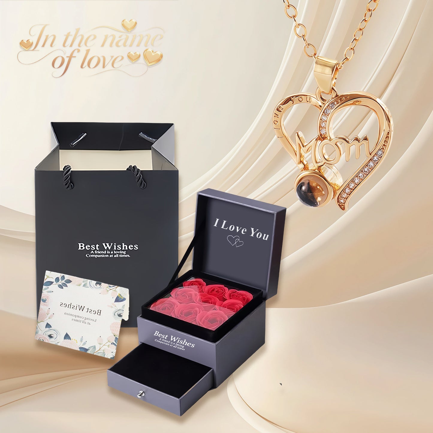 Projection Pendant Heart Clavicle Necklace