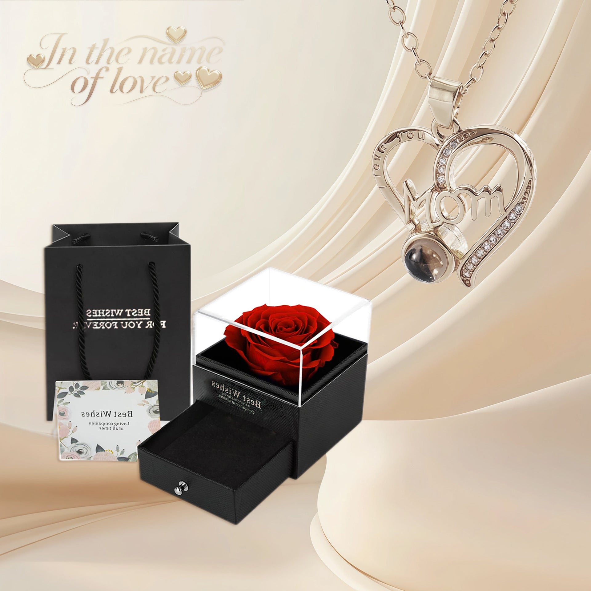 Projection Pendant Heart Clavicle Necklace