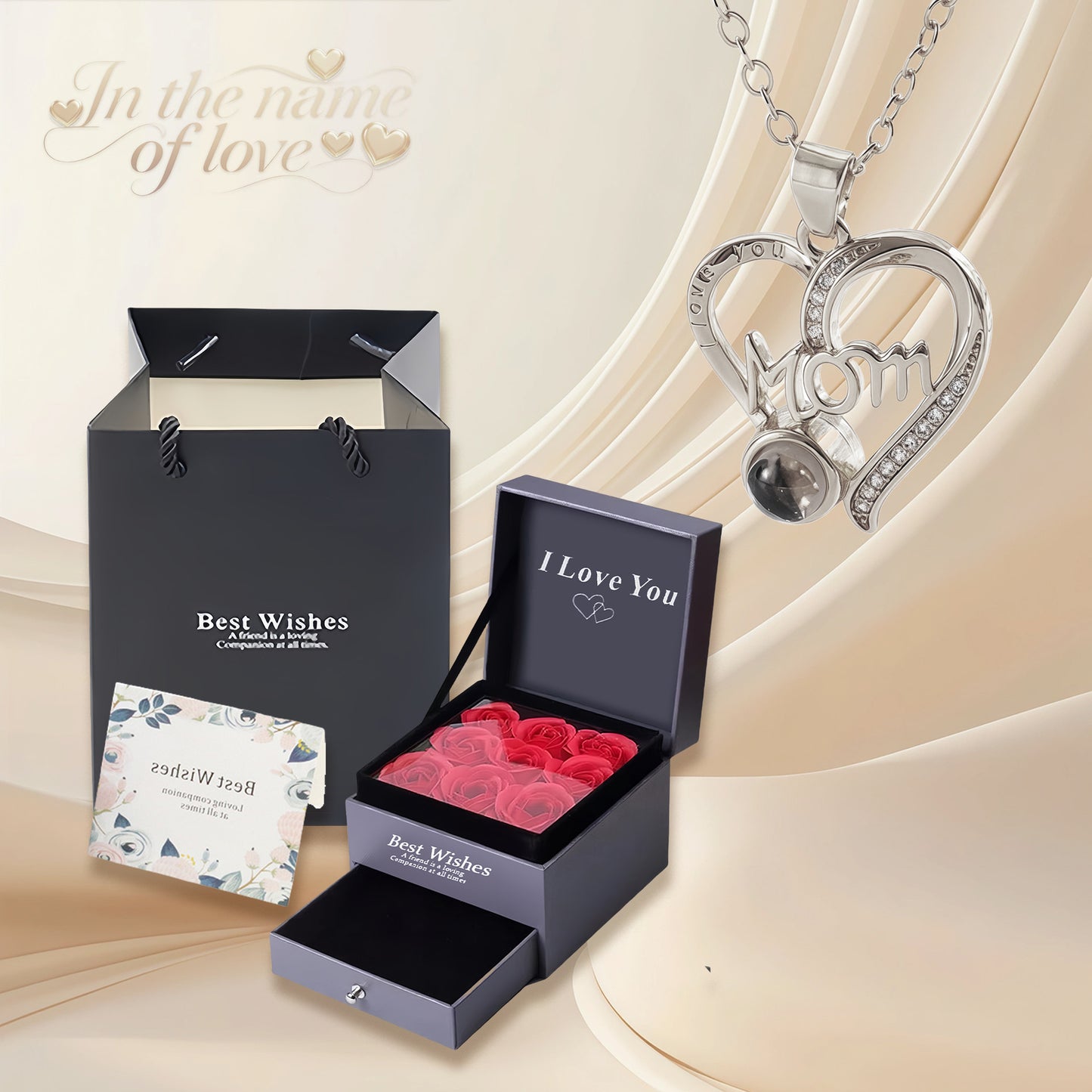Projection Pendant Heart Clavicle Necklace