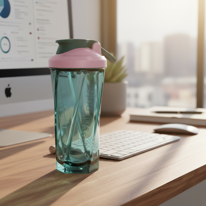 Protein powder brewing and mixing cup