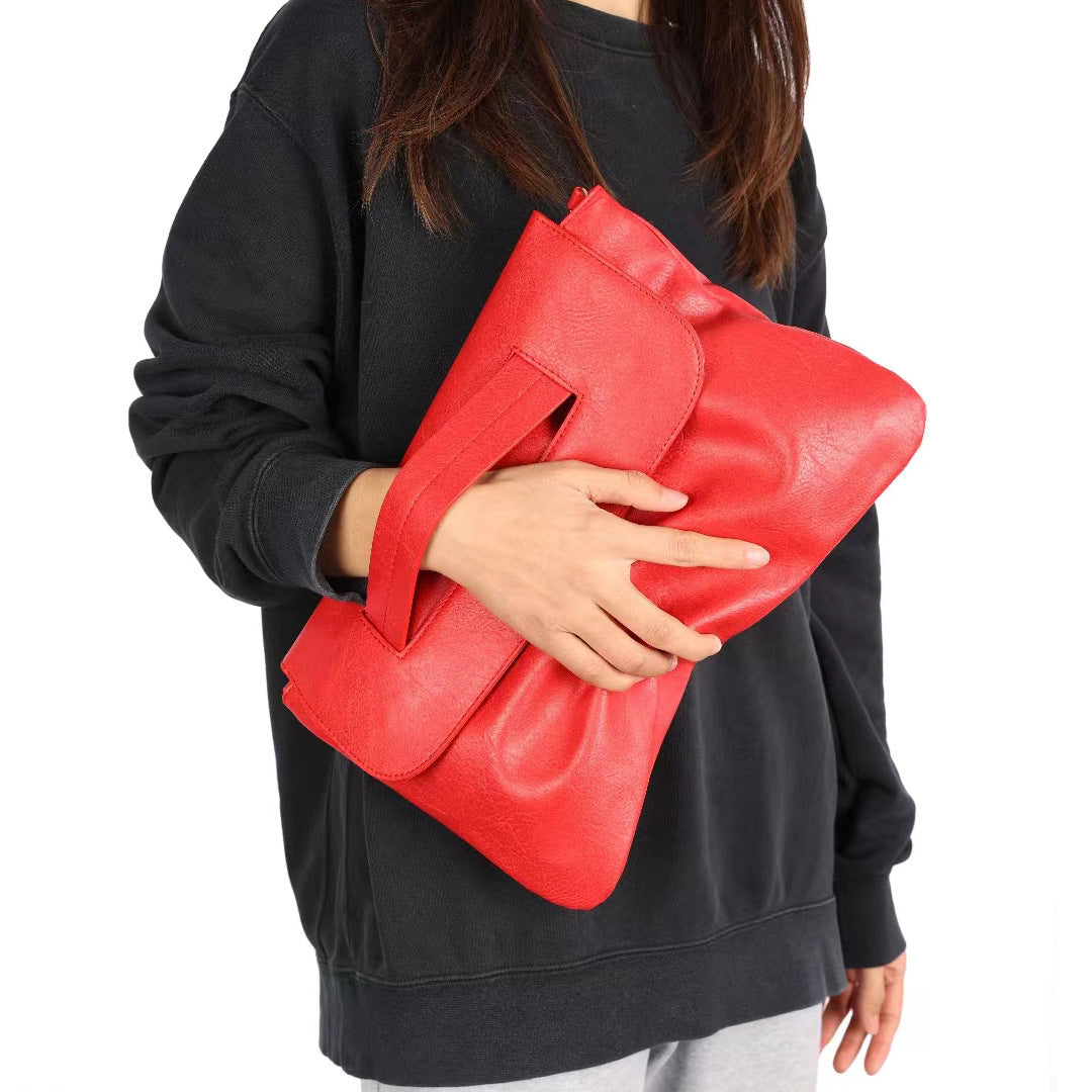 PU Crossbody Single Strap Clutch Bag