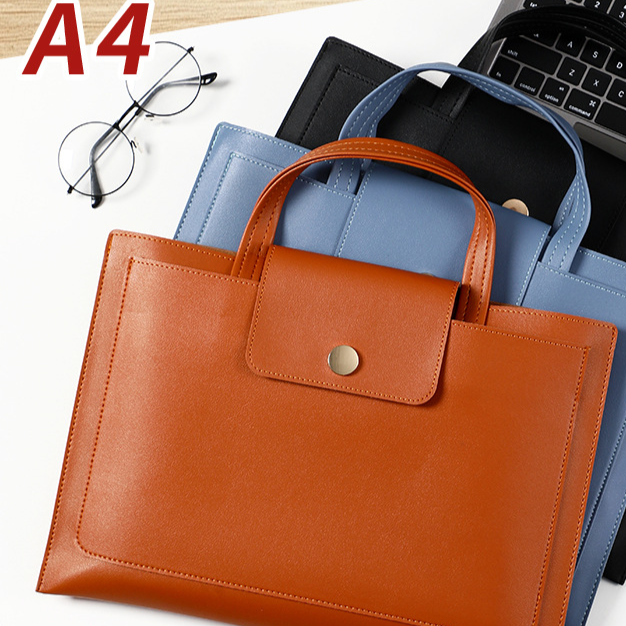 PU Leather A4 Laptop Document Bag