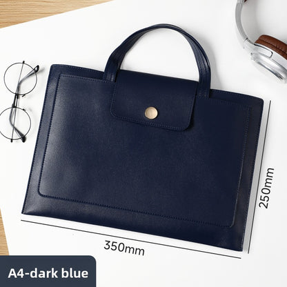 PU Leather A4 Laptop Document Bag