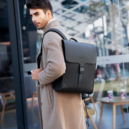 PU leather backpack