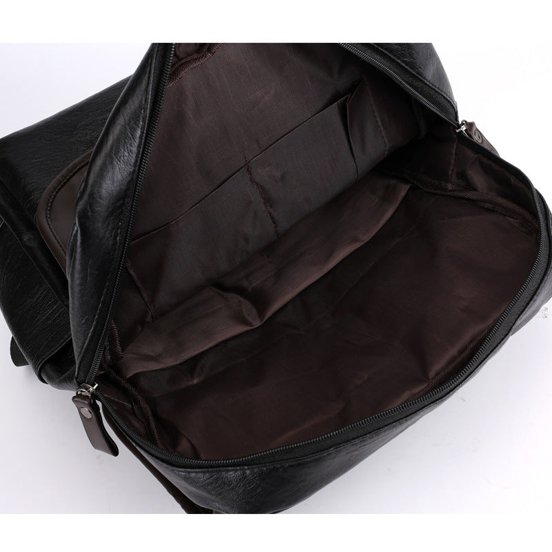 PU leather backpack