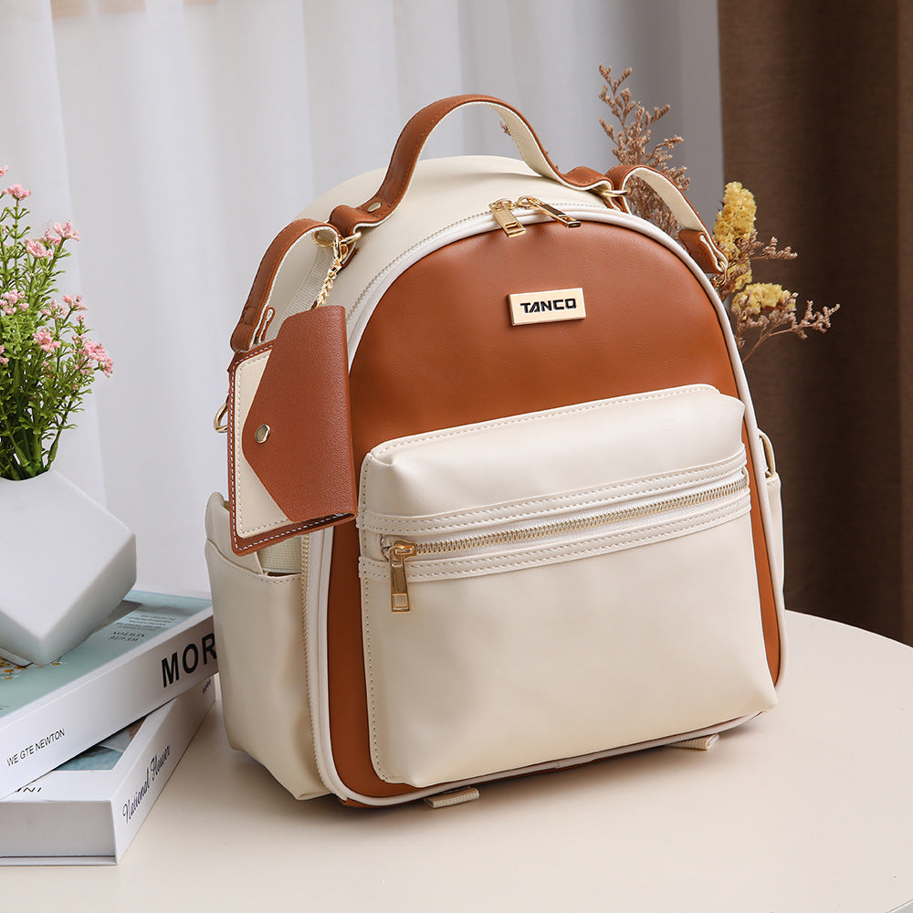 PU leather backpack