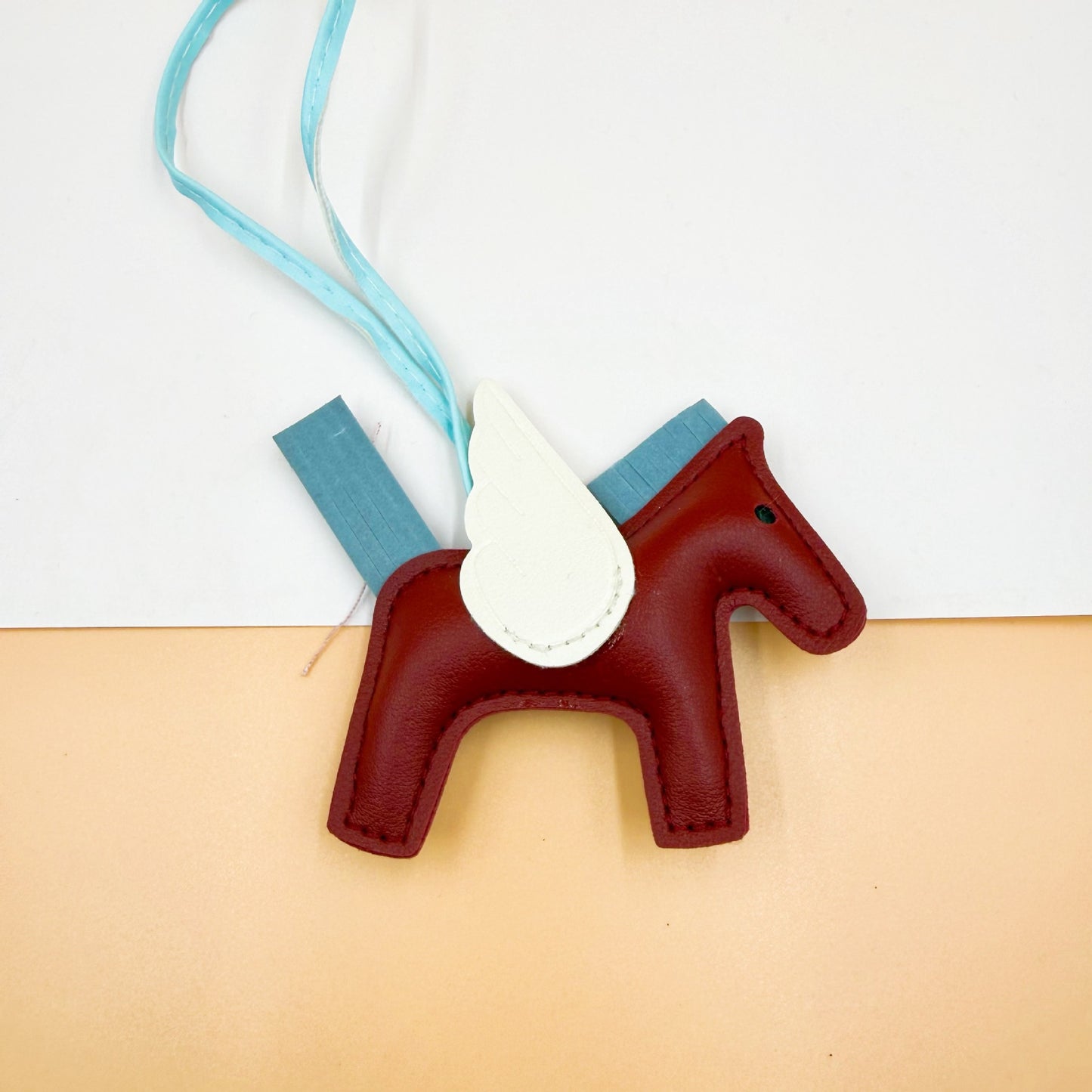 Pu Leather Bag Angel Little Pegasus Keychain Pendant Pendant
