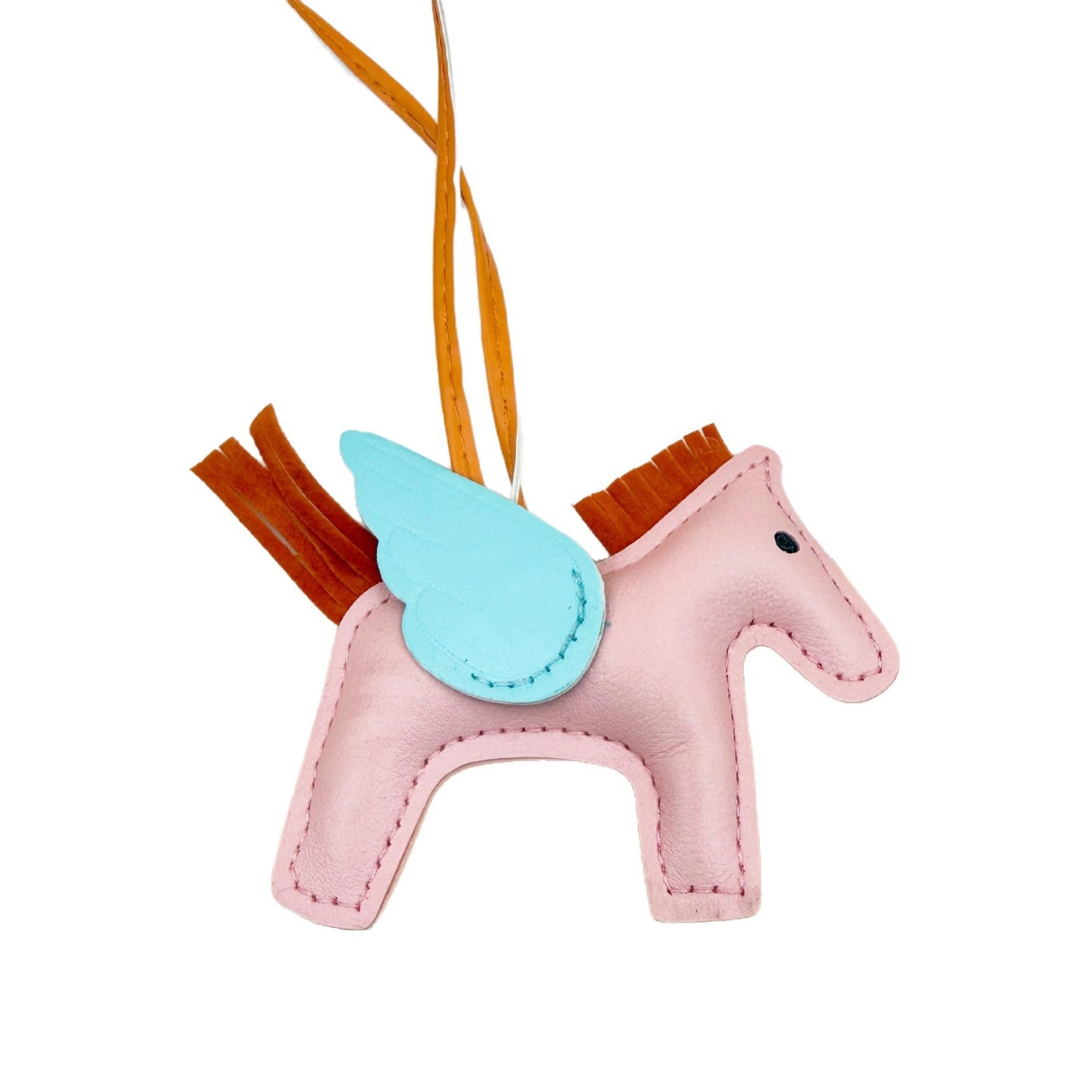 Pu Leather Bag Angel Little Pegasus Keychain Pendant Pendant