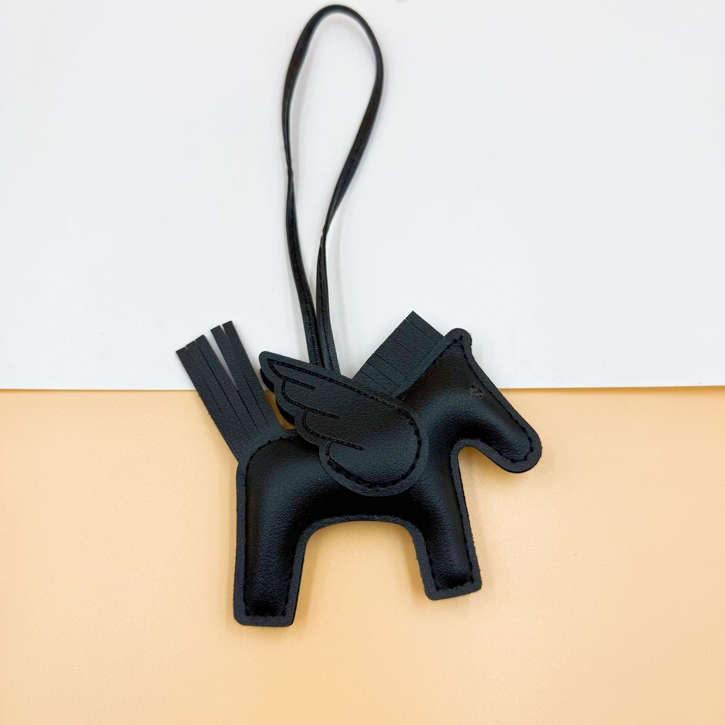 Pu Leather Bag Angel Little Pegasus Keychain Pendant Pendant