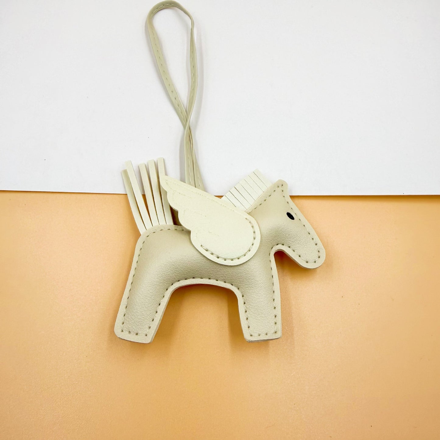Pu Leather Bag Angel Little Pegasus Keychain Pendant Pendant