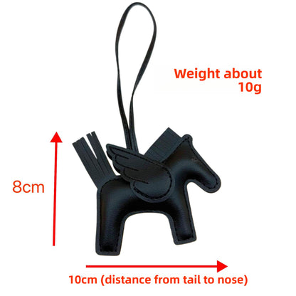 Pu Leather Bag Angel Little Pegasus Keychain Pendant Pendant