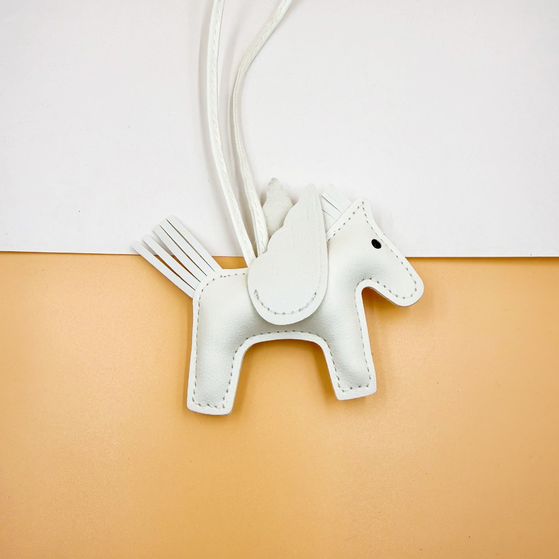 Pu Leather Bag Angel Little Pegasus Keychain Pendant Pendant