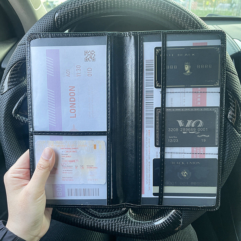 PU Leather Car Document Holder