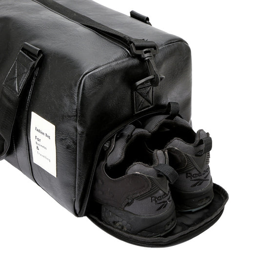 PU Leather Crossbody Bag with Shoe Compartment