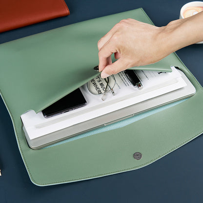 PU Leather Document Folder with Snap Closure