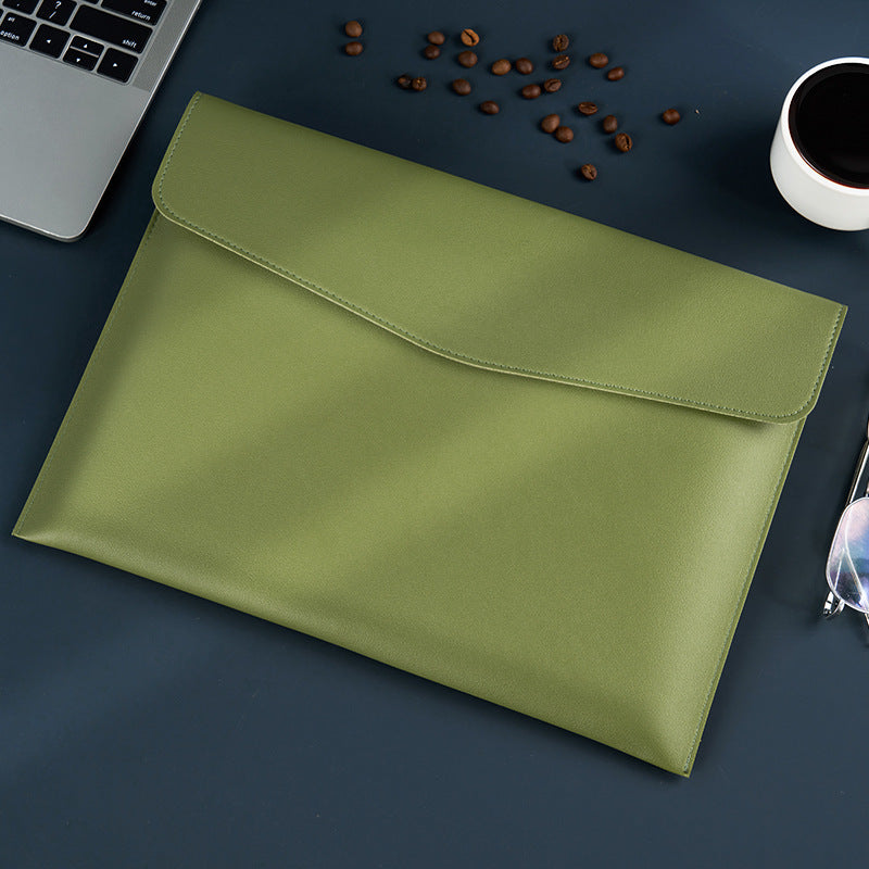 PU Leather Document Folder with Snap Closure