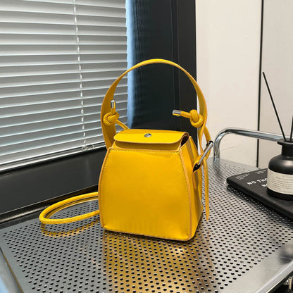pu leather hand-held small square box bag