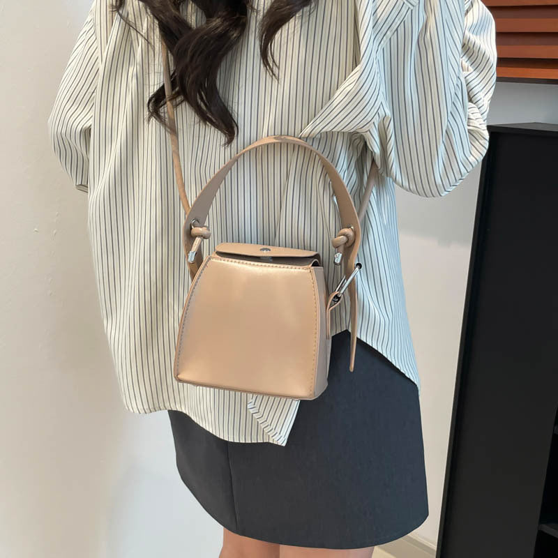 pu leather hand-held small square box bag