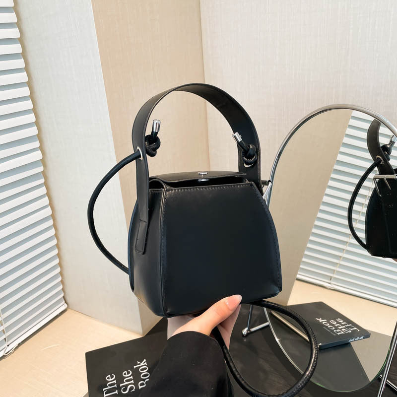 pu leather hand-held small square box bag