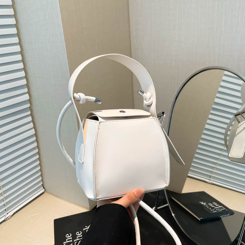 pu leather hand-held small square box bag