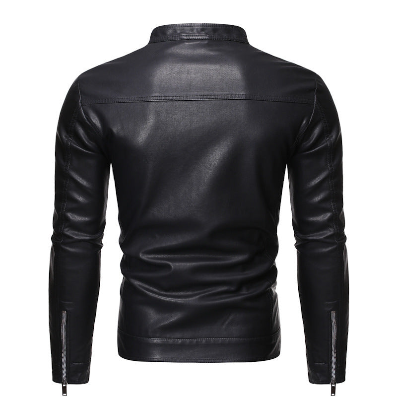 PU Leather Jacket Business Casual