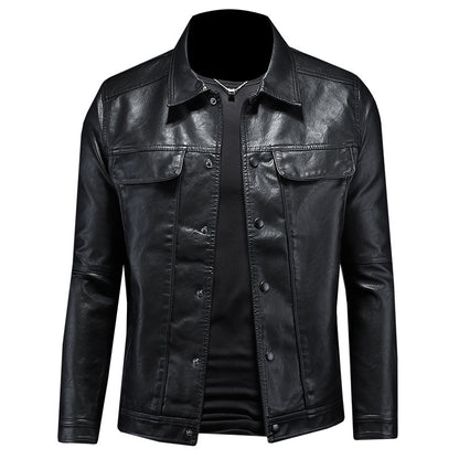 PU Leather Jacket Slim Fit